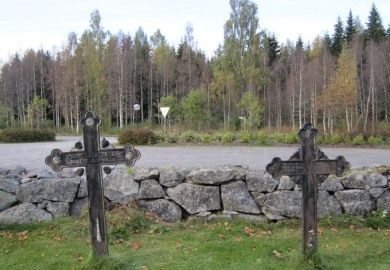 Gravkors på kirkegården