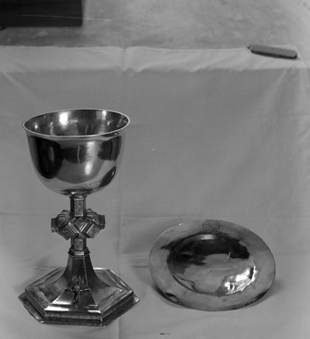 Alterkalk og disk fra Baldishol kirke