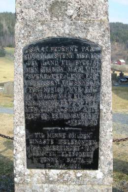 Minnesmerke over Talleiv Olavson Huvestad
