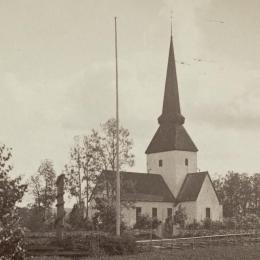 Eidsvoll kirke før brannen i 1883