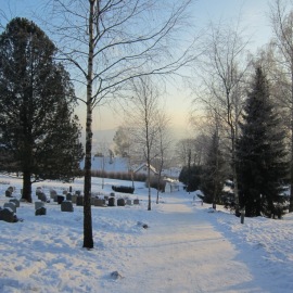 Fra kirkegården