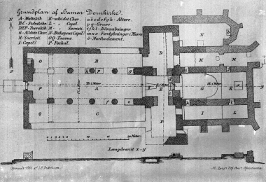 Grunnplan for Hamar domkirke