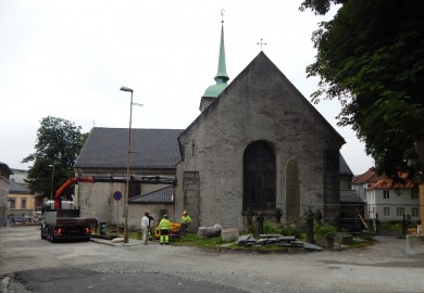 Korskirken under restaurering