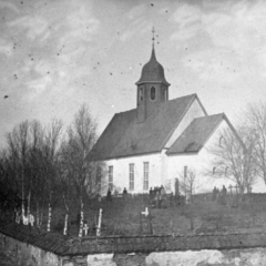 Løten kirke før ombygging i 1873