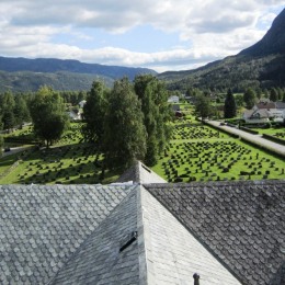 Utsikt over kirkegården
