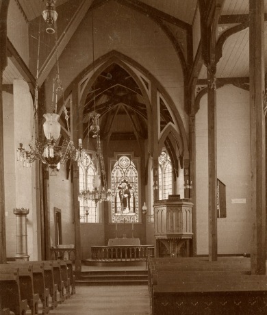 Interiør i kirken fra 1877