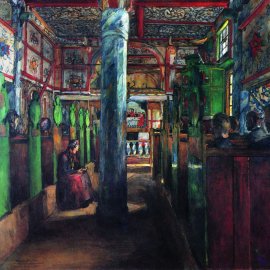 Harriet Backer: Interiør fra Uvdal kirke